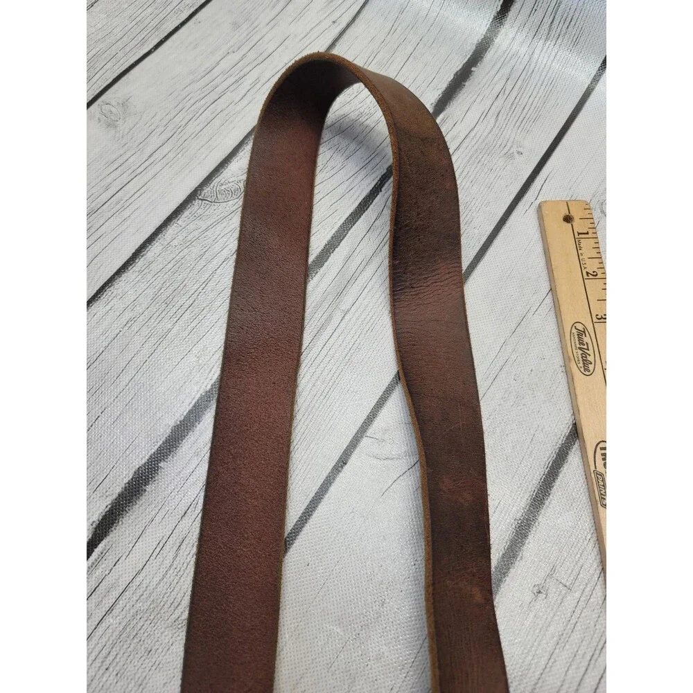 Nickel Smart Black Brown Leather Belt W/ Silver Buckle Men's 42 Lot Of 2